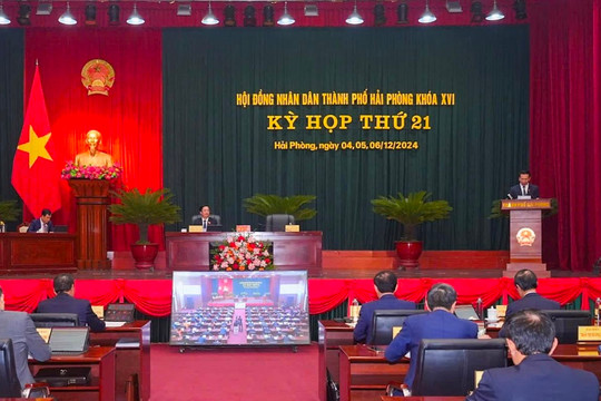HĐND TP Hải Phòng thông qua 30 Nghị quyết tại kỳ họp thứ 21