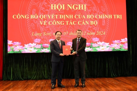 Công bố quyết định chuẩn y chức danh Bí thư Tỉnh ủy Lạng Sơn