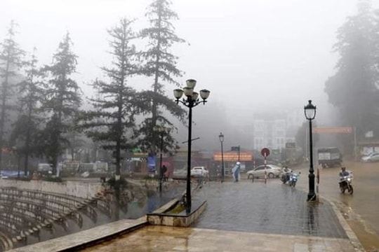 Thời tiết ngày 9/12: Bắc Bộ trời rét, vùng núi có nơi rét đậm, rét hại