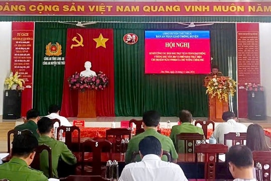 Huyện Thủ Thừa (Long An) sơ kết công tác đảm bảo TTATGT 9 tháng năm 2024