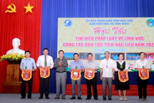 Bạc Liêu: 120 thí sinh tham gia Hội thi tìm hiểu pháp luật về lĩnh vực công tác dân tộc