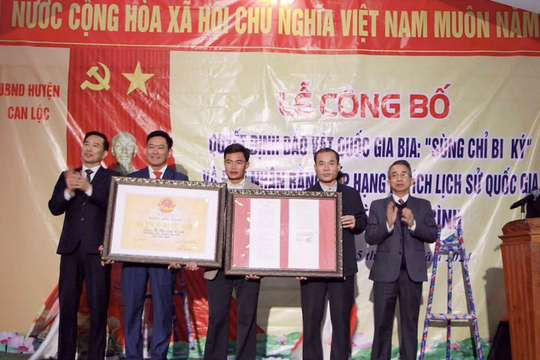 Bia “Sùng chỉ bi ký” trở thành bảo vật quốc gia