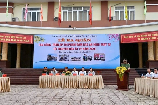 Huyện Bến Lức ra quân cao điểm trấn áp tội phạm