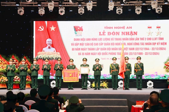 Nghệ An đón nhận danh hiệu Anh hùng Lực lượng vũ trang nhân dân lần thứ hai