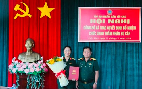 TAQS khu vực Quân khu 9 công bố quyết định bổ nhiệm Thẩm phán sơ cấp