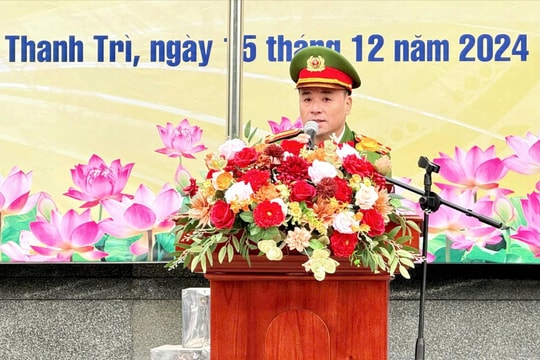 Công an huyện Thanh Trì (Hà Nội) ra quân "cao điểm" trấn áp tội phạm, bảo đảm ANTT dịp Tết Nguyên đán