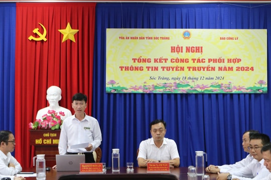 Nhiều điểm sáng trong công tác phối hợp thông tin tuyên truyền giữa Báo Công lý và TAND tỉnh Sóc Trăng