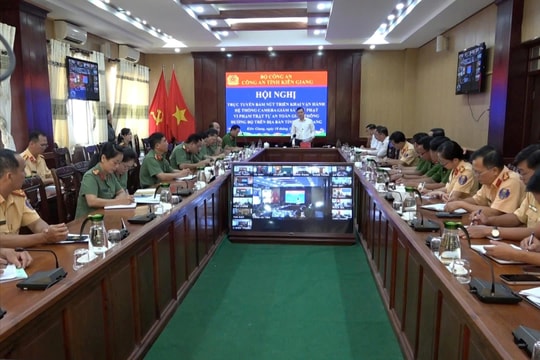 UBND tỉnh Kiên Giang bấm nút vận hành hệ thống camera xử phạt vi phạm trật tự, an toàn giao thông