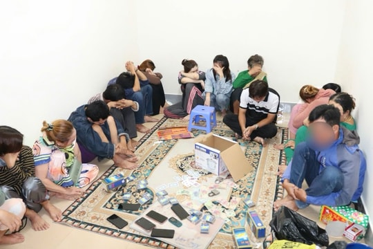 Triệt xóa điểm đánh bạc, bắt 15 đối tượng