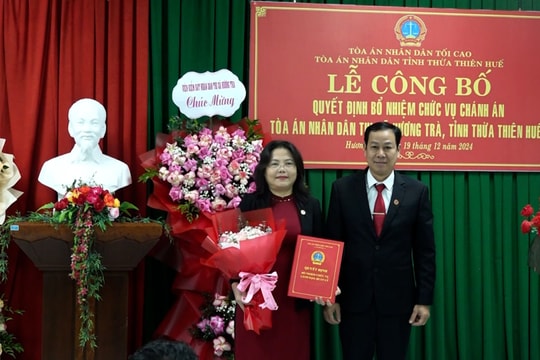 Bổ nhiệm Chánh án Tòa án nhân dân thị xã Hương Trà