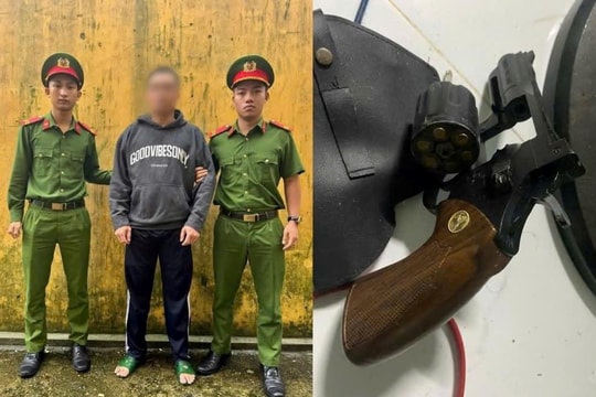 Tạm giữ "con nghiện" tàng trữ vũ khí quân dụng