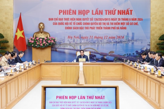 Thủ tướng chủ trì phiên họp về thực hiện cơ chế, chính sách đặc thù phát triển Đà Nẵng