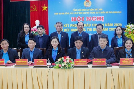 Cụm thi đua các LĐLĐ tỉnh khu vực Trung du và miền núi phía Đông Bắc ký kết giao ước thi đua