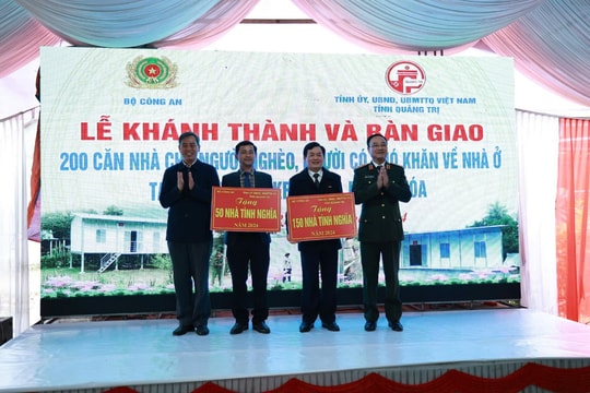 Quảng Trị: Bàn giao 200 căn nhà tình nghĩa cho người dân đón Tết Nguyên đán
