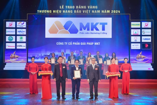 Phần mềm MKT nhận giải thưởng “Top thương hiệu xuất sắc nhất Việt Nam năm 2024” từ Viện Kinh tế và Văn hóa & Trung Tâm Bảo Vệ Người Tiêu Dùng