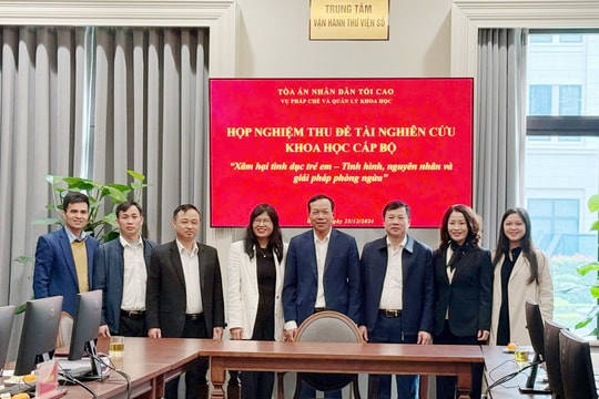 Nghiệm thu đề tài khoa học cấp Bộ " Xâm hại tình dục trẻ em – Tình hình, nguyên nhân và giải pháp phòng ngừa"