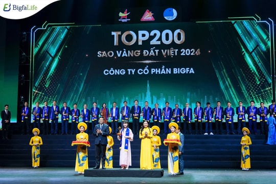 Bigfa - Top 200 doanh nghiệp nhận giải thưởng Sao Vàng Đất Việt 2024