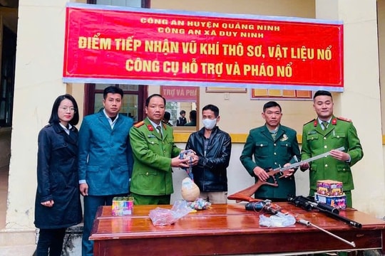 Quảng Bình: Vận động người dân thu hồi vũ khí, vật liệu nổ, công cụ hỗ trợ