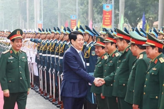 Chủ tịch nước Lương Cường dự Hội nghị Quân chính Toàn quân năm 2024