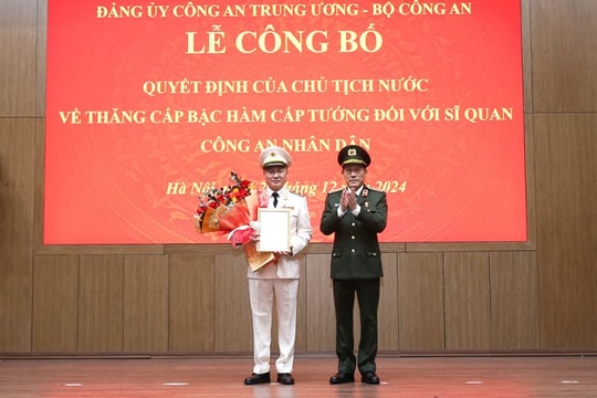Thứ trưởng Bộ Công an Nguyễn Ngọc Lâm được thăng hàm trung tướng