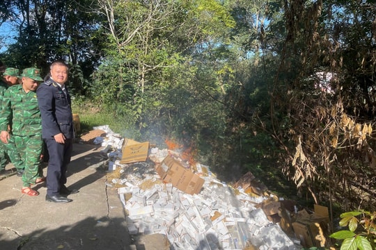 Tiêu huỷ số hàng hoá buôn lậu có giá trị 700 triệu đồng