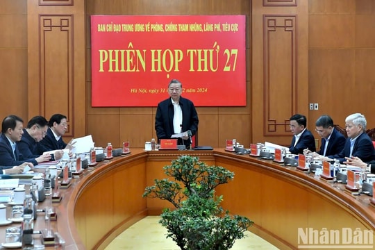 Tổng Bí thư Tô Lâm chủ trì Phiên họp thứ 27, Ban Chỉ đạo Trung ương về phòng, chống tham nhũng, lãng phí, tiêu cực