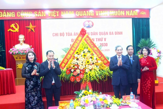 Chi bộ TAND quận Ba Đình, TP Hà Nội: Tổ chức thành công Đại hội điểm, nhiệm kỳ 2025-2030