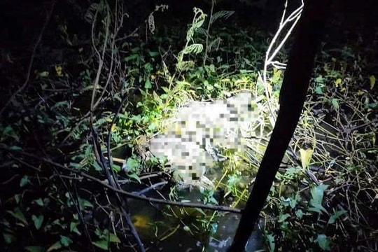 Phát hiện bộ xương người dưới mương nước