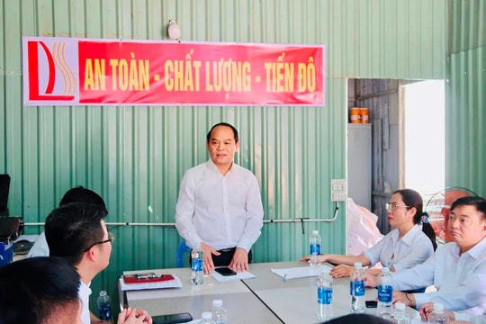 Phó Chánh án TANDTC Nguyễn Quốc Đoàn khảo sát tiến độ xây dựng trụ sở TAND tỉnh Bình Dương