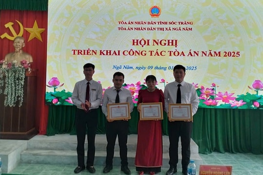 TAND thị xã Ngã Năm tổ chức hội nghị triển khai công tác năm 2025