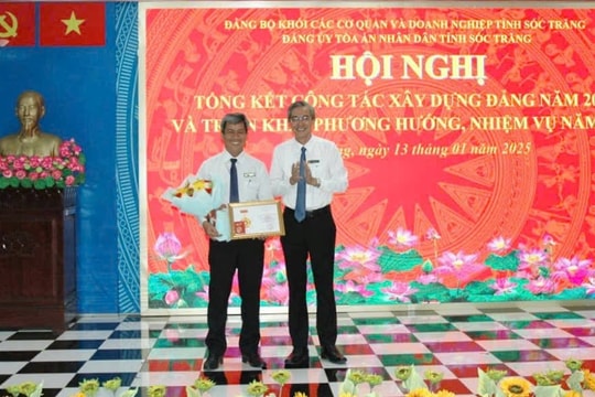 Đảng ủy TAND tỉnh Sóc Trăng tổng kết công tác xây dựng Đảng năm 2024