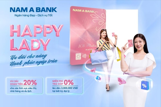 Dịp tết này, thẻ tín dụng Happy Lady hoàn tiền lên đến 20%