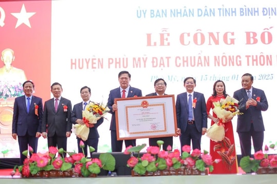 Phó Thủ tướng Hồ Đức Phớc dự lễ công bố huyện Phù Mỹ đạt chuẩn huyện nông thôn mới
