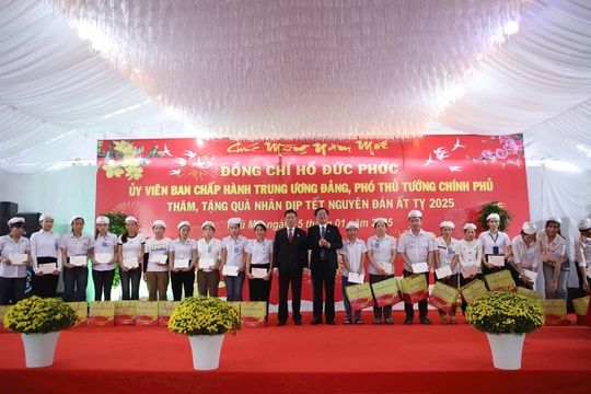 Phó Thủ tướng Hồ Đức Phớc thăm và tặng quà Tết tại Bình Định