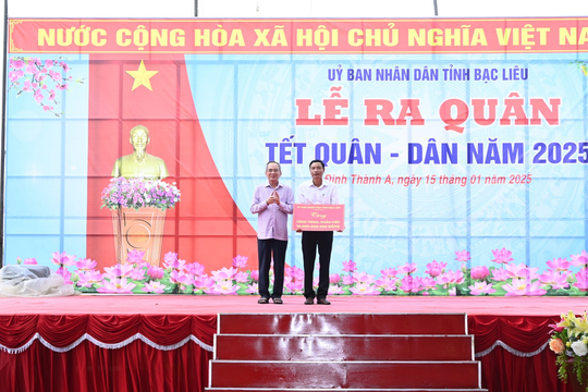Nhiều công trình, phần việc tại Tết Quân - Dân năm 2025 tại Bạc Liêu
