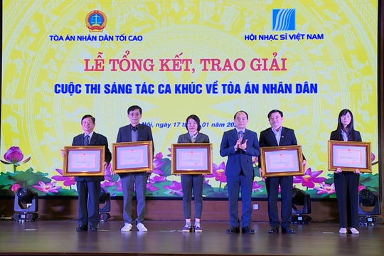 Tổng kết, trao giải Cuộc thi sáng tác ca khúc về Tòa án nhân dân