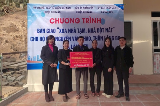 TAND huyện Chi Lăng chung tay “Xóa nhà tạm, nhà dột nát”