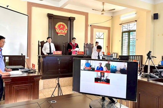 TAND TP. Dĩ An tổ chức phiên tòa rút kinh nghiệm trực tuyến