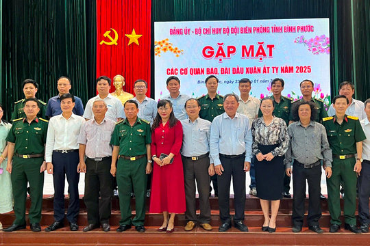 Bộ đội Biên phòng Bình Phước gặp mặt các cơ quan báo, đài đầu Xuân Ất Tỵ 2025