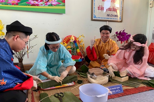 TAND TP Huế tổ chức hội thi gói bánh chưng, bánh tét năm 2025