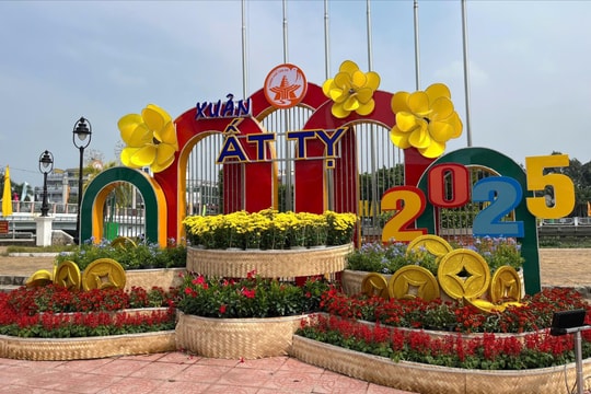 Đường phố Long An trang hoàng đón Tết