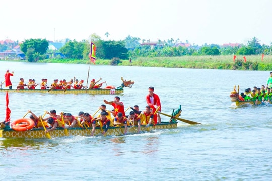 Sôi nổi Lễ hội bơi trải đền, chùa Ngọ Dương trong ngày Tết