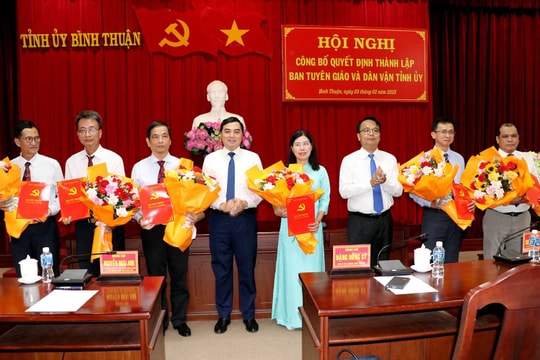 Bình Thuận: Bổ nhiệm và điều động nhiều cán bộ chủ chốt
