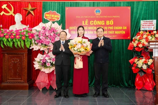 TAND TP. Thuỷ Nguyên có tân Phó Chánh án