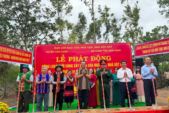 Bình Định khởi công xóa nhà tạm, nhà dột nát cho hộ nghèo, gia đình chính sách