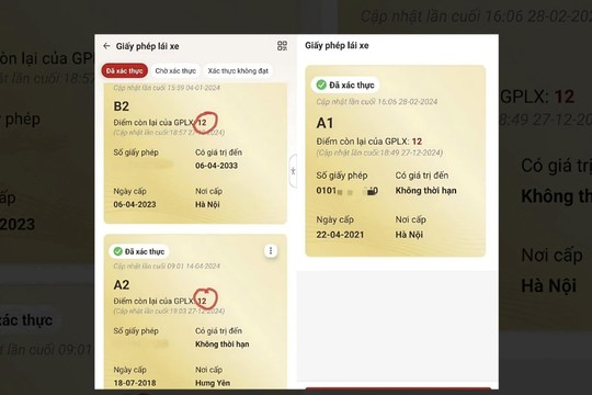 Lừa cài đặt dịch vụ công nhận điểm giao thông