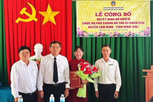 Bổ nhiệm Phó Chánh án TAND huyện Tam Bình