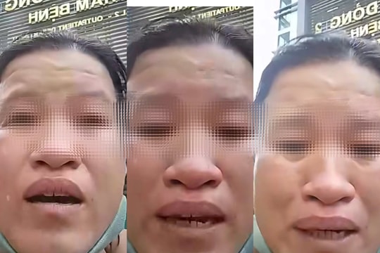 Người phụ nữ ôm con khóc cầu cứu ở Bệnh viện Nhi đồng 2 là dàn dựng