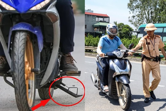Phạt người quên gạt chân chống xe máy tới 10 triệu đồng
