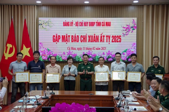 BĐBP tỉnh Cà Mau gặp mặt báo chí Xuân Ất Tỵ 2025